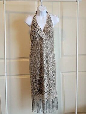 Vintage Fashion Bug Boho Halter Dress, Size 12